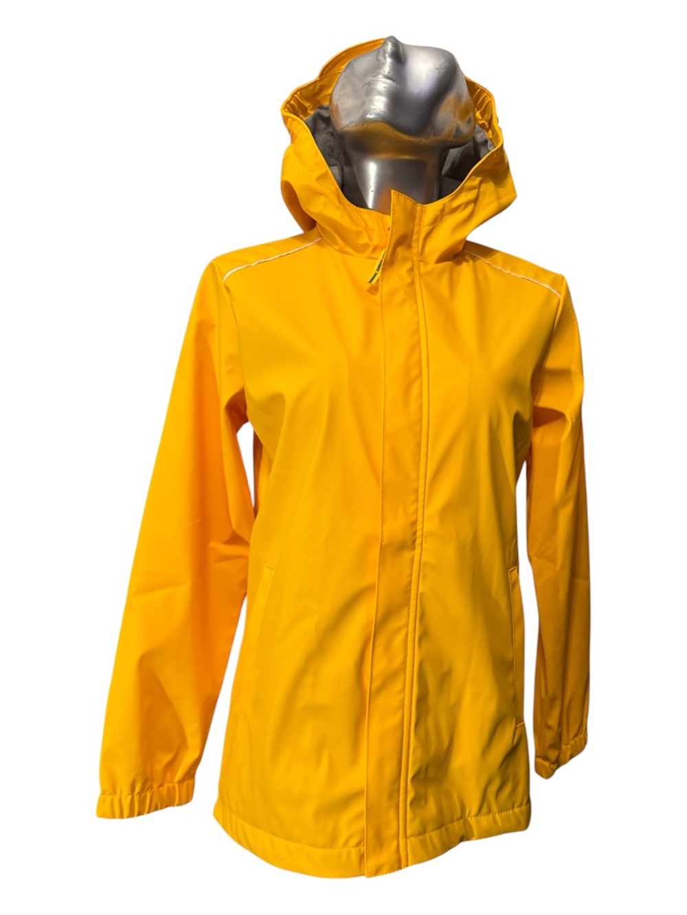 Cat & Jack Bright Yellow Hooded Kids Rain Jacket
